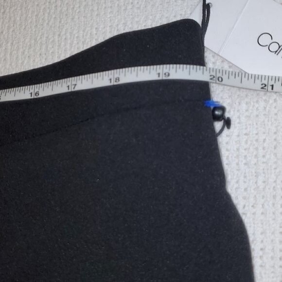 Calvin Klein Black Trimmed‎ Satin High Rise Elastic Pocketed Sz 16W Pants - Picture 10 of 12